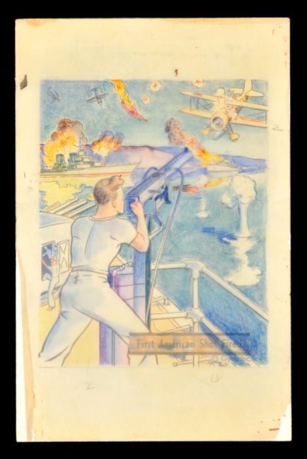 OA 1941 R164 Gum Inc War Gum 2 First American Shot Fired at Pearl Harbor